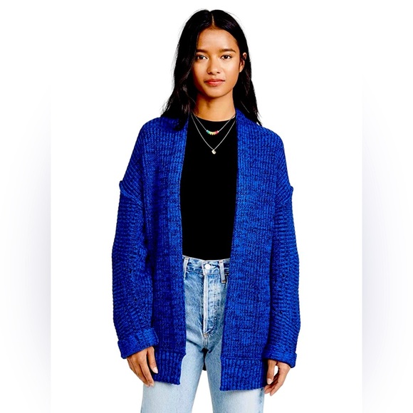 Free People Chunky Marled Cardigan Sweater - Picture 1 of 5